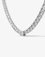 white :: statement cushion lab grown diamond necklace white gold