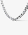 white :: statement emerald lab grown diamond necklace white gold