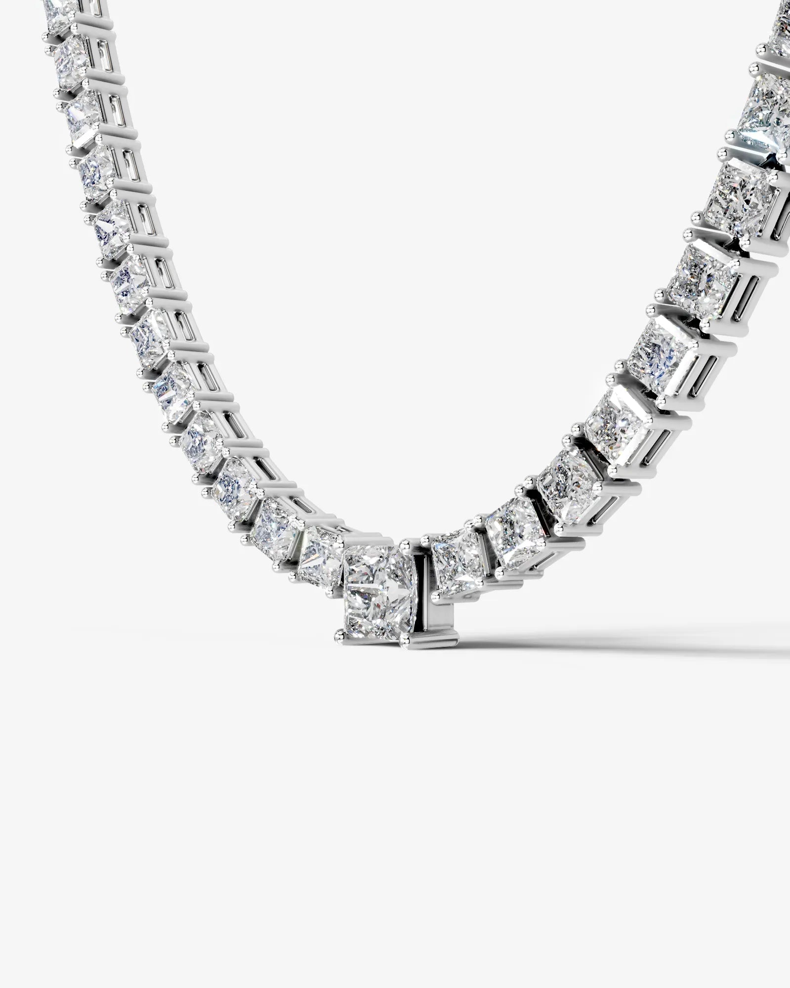 white :: luxury princess diamond necklace for women high jewelry design