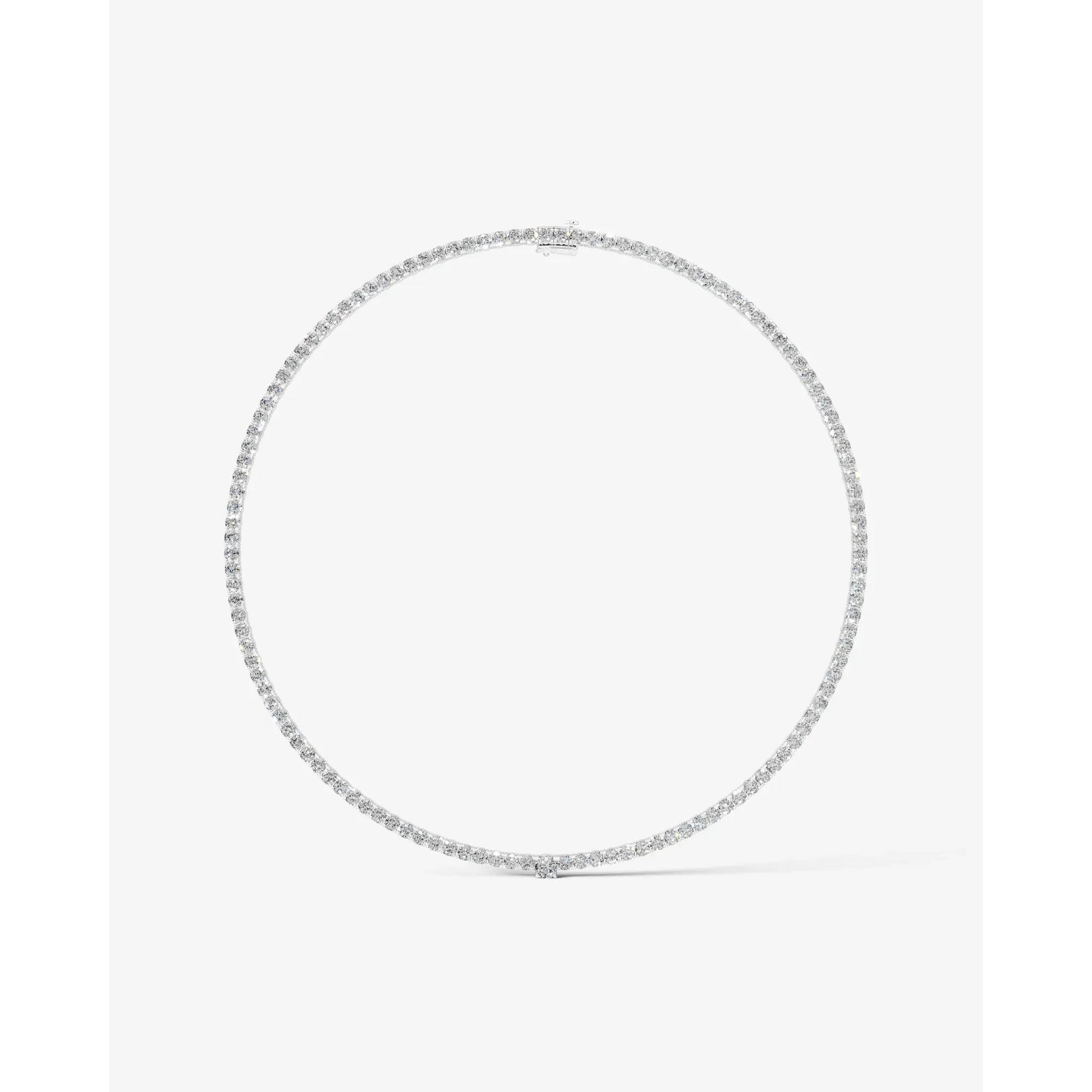 white :: square cushion lab grown diamond necklace IGI certified luxury collier