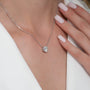 white :: luxurious white gold lab diamond pendant crafted for bridal elegance