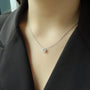 white :: refined white gold round cut pendant necklace with premium craftsmanship