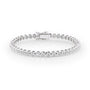 white :: 4 carat round bezel lab grown diamond tennis bracelet IGI certified
