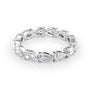 White :: Orvellae 2ct pear east west lab grown diamond eternity ring IGI certified white gold wedding band