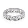 White :: Seraviquea 3ct round channel lab grown diamond eternity ring IGI certified white gold luxury band