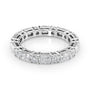White :: Elvique 2ct alternating radiant and round lab grown diamond eternity ring IGI certified white gold