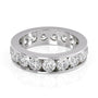 White :: Seraviquea 3.5ct round channel lab grown diamond eternity ring IGI certified white gold luxury band