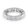 White :: Elvique 5.7ct alternating radiant and round lab grown diamond eternity ring IGI certified white gold ultra luxury band