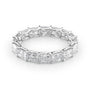 White :: Lunentia 2ct east west radiant u prong lab grown diamond eternity ring IGI certified white gold