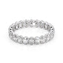 White :: Norentia 2ct oval lab grown diamond eternity ring IGI certified white gold wedding band