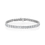 white :: 15 carat oval lab grown diamond tennis bracelet IGI certified