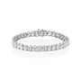 white :: 20 carat oval lab grown diamond tennis bracelet IGI certified
