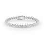white :: 5.5 carat round bezel lab grown diamond tennis bracelet IGI certified