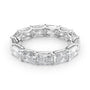 White :: Lunentia 5ct east west radiant u prong lab grown diamond eternity ring IGI certified white gold ultra luxury band