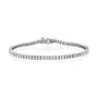 white :: 4 carat emerald lab grown diamond tennis bracelet IGI certified