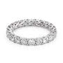 White :: Velorique 2ct round trellis lab grown diamond eternity ring IGI certified white gold