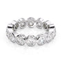 White :: Seriquea 3ct round bezel lab grown diamond eternity ring IGI certified white gold luxury wedding band
