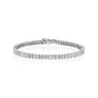 white :: 6.5 carat emerald lab grown diamond tennis bracelet IGI certified