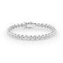 white :: 6.5 carat round bezel lab grown diamond tennis bracelet IGI certified