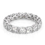 White :: Velorique 4ct round trellis lab grown diamond eternity ring IGI certified white gold ultra luxury band