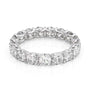 White :: Zenorique 3.5ct round u prong lab grown diamond eternity ring IGI certified white gold luxury wedding band
