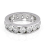 White :: Seraviquea 4ct round channel lab grown diamond eternity ring IGI certified white gold ultra luxury band