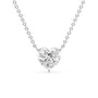 white :: 0.5 carat heart lab grown diamond pendant necklace in polished white gold
