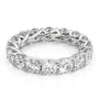 White :: Velorique 4.5ct round trellis lab grown diamond eternity ring IGI certified white gold ultra luxury band
