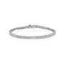 white :: 4 carat oval lab grown diamond tennis bracelet IGI certified