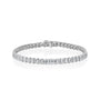 white :: 10 carat emerald lab grown diamond tennis bracelet IGI certified