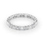 White :: Calmorae 2ct alternating emerald and round lab grown diamond eternity ring IGI certified white gold