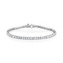 white :: 6ct oval brilliant lab grown diamond tennis bracelet four prong setting