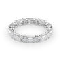 White :: Calmorae 3.2ct alternating emerald and round lab grown diamond eternity ring IGI certified white gold