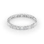 White :: Calmorae 1.5ct alternating emerald and round lab grown diamond eternity ring IGI certified white gold