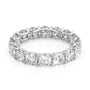 White :: Zenorique 4ct round u prong lab grown diamond eternity ring IGI certified white gold luxury wedding band