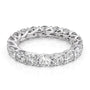 White :: Velorique 3.5ct round trellis lab grown diamond eternity ring IGI certified white gold luxury band