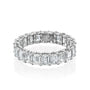 White :: Oramara 5ct emerald u prong lab grown diamond eternity ring IGI certified white gold ultra luxury band
