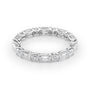 White :: Calmorae 2.6ct alternating emerald and round lab grown diamond eternity ring IGI certified white gold