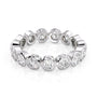 White :: Seriquea 2ct round bezel lab grown diamond eternity ring IGI certified white gold wedding band