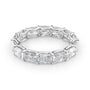 White :: Lunentia 4ct east west radiant u prong lab grown diamond eternity ring IGI certified white gold ultra luxury band
