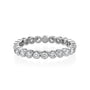 White :: Seriquea 0.5ct round bezel lab grown diamond eternity ring IGI certified white gold wedding band