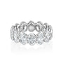 White :: Norentia 3ct oval lab grown diamond eternity ring IGI certified white gold wedding band