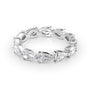 White :: Orvellae 2.5ct pear east west lab grown diamond eternity ring IGI certified white gold wedding band