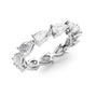 White :: 3 carat pear east west lab grown diamond eternity ring white gold horizontal full diamond band