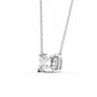 white :: 0.8 ct emerald solitaire pendant with polished white gold finish
