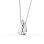 white :: 0.8 ct pear solitaire pendant necklace with IGI certified diamond