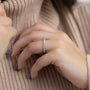 White :: 1 carat round bezel set lab grown diamond eternity ring white gold full band stackable ring