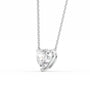 white :: 0.8 ct heart solitaire pendant with brilliant white gold setting
