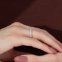 White :: IGI certified 1.2ct round lab diamond u prong eternity ring white gold open gallery band