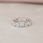 White :: IGI certified 3.5ct round lab diamond bezel eternity ring white gold statement ring